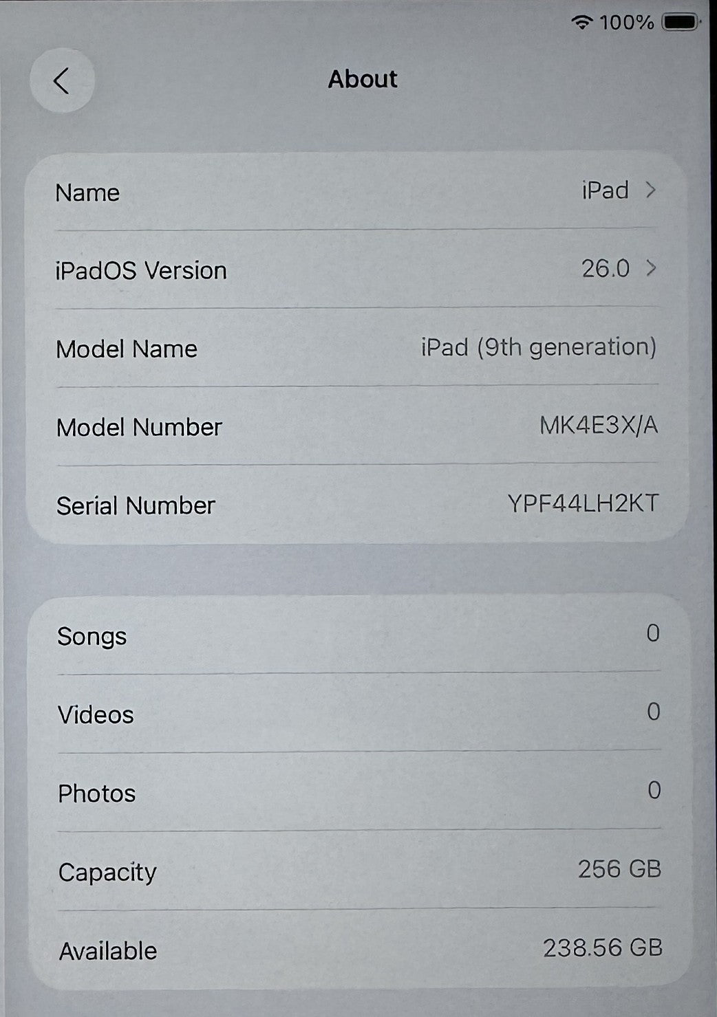 iPad 9th Gen 256GB - WiFi & CELLULAR