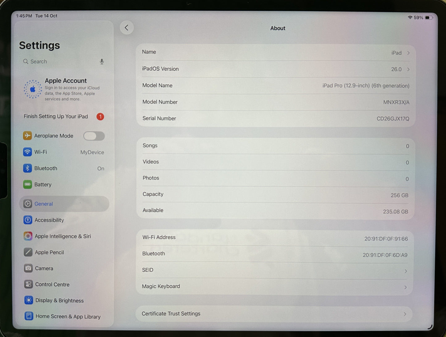 iPad Pro 6th Generation 12.9" (WIFI) with Apple Magic Keyboard for iPad PRO