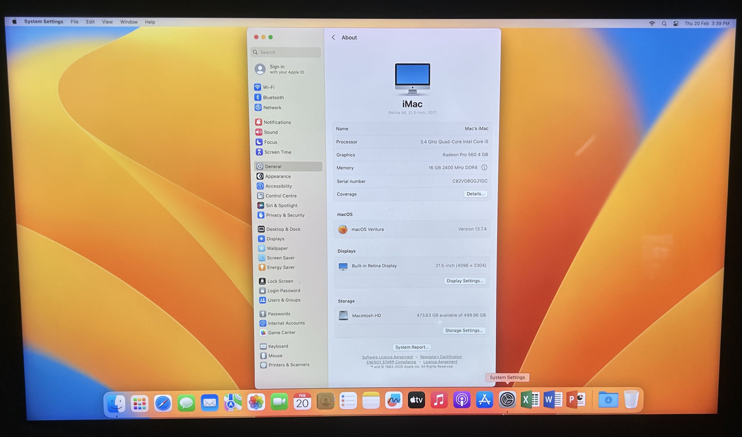 iMac 21.5 Inch 4K (2017)