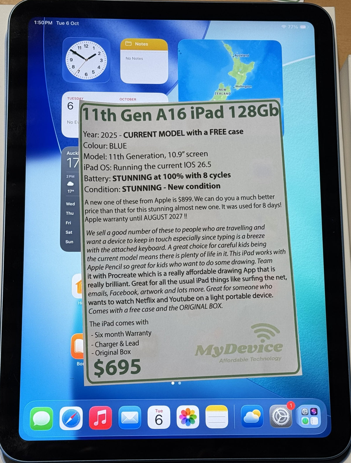 iPad 11th Gen A16 128Gb - 6 units available