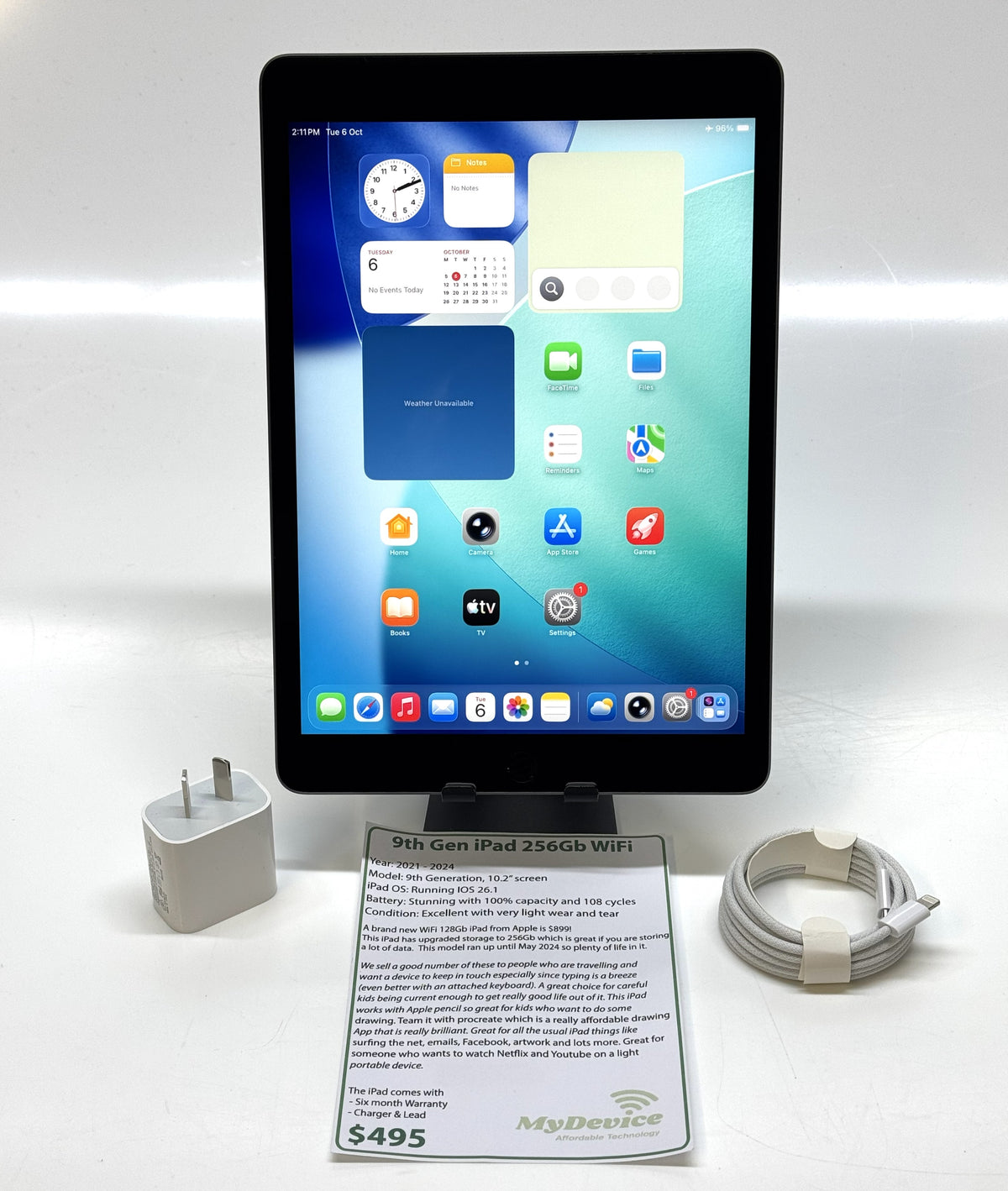 iPad 9th Gen 256GB - WiFi