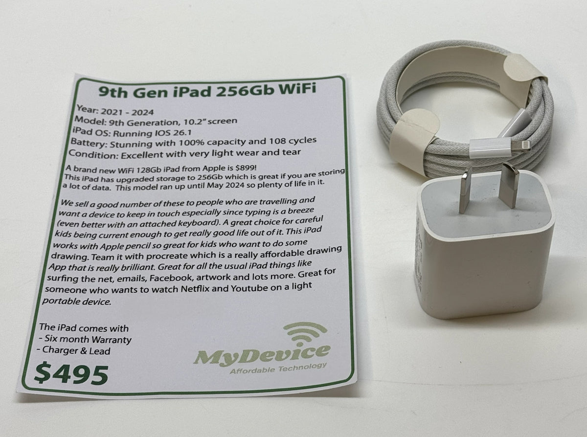 iPad 9th Gen 256GB - WiFi