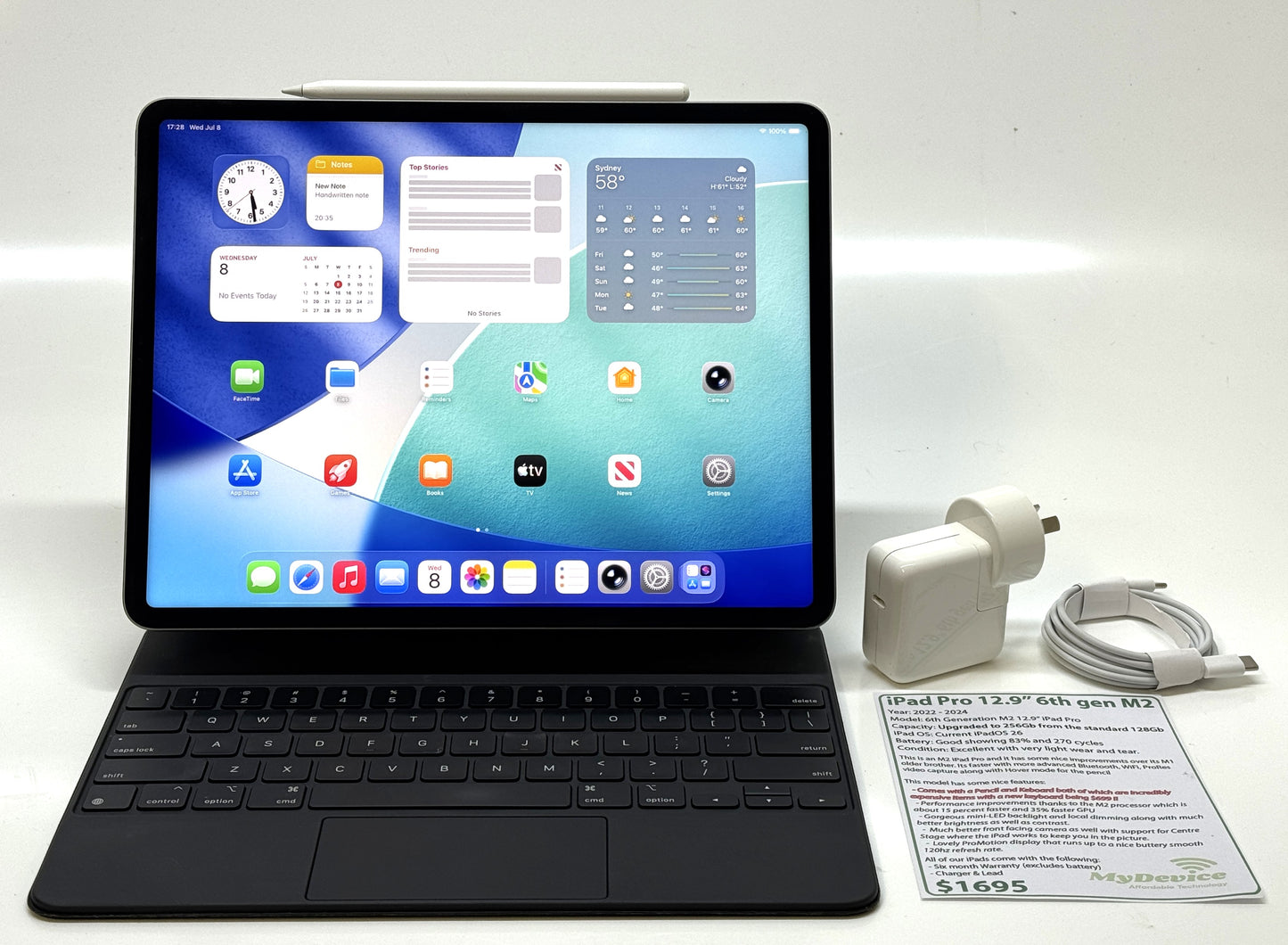 iPad Pro 6th Generation 12.9" (WIFI) with Apple Magic Keyboard for iPad PRO