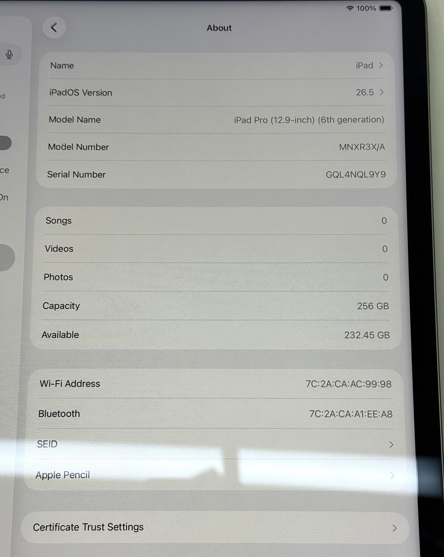 iPad Pro 6th Generation 12.9" (WIFI) with Apple Magic Keyboard for iPad PRO