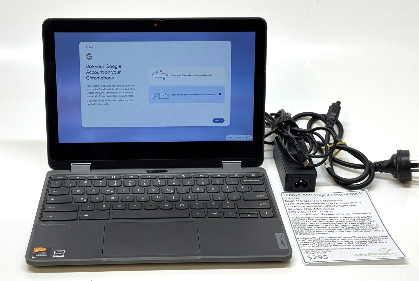 11.6" Lenova 300e Yoga4 Google Chromebook