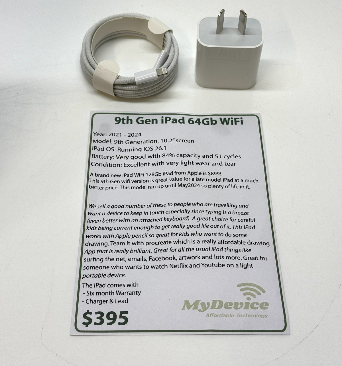 iPad 9th Gen 64gb - WiFi