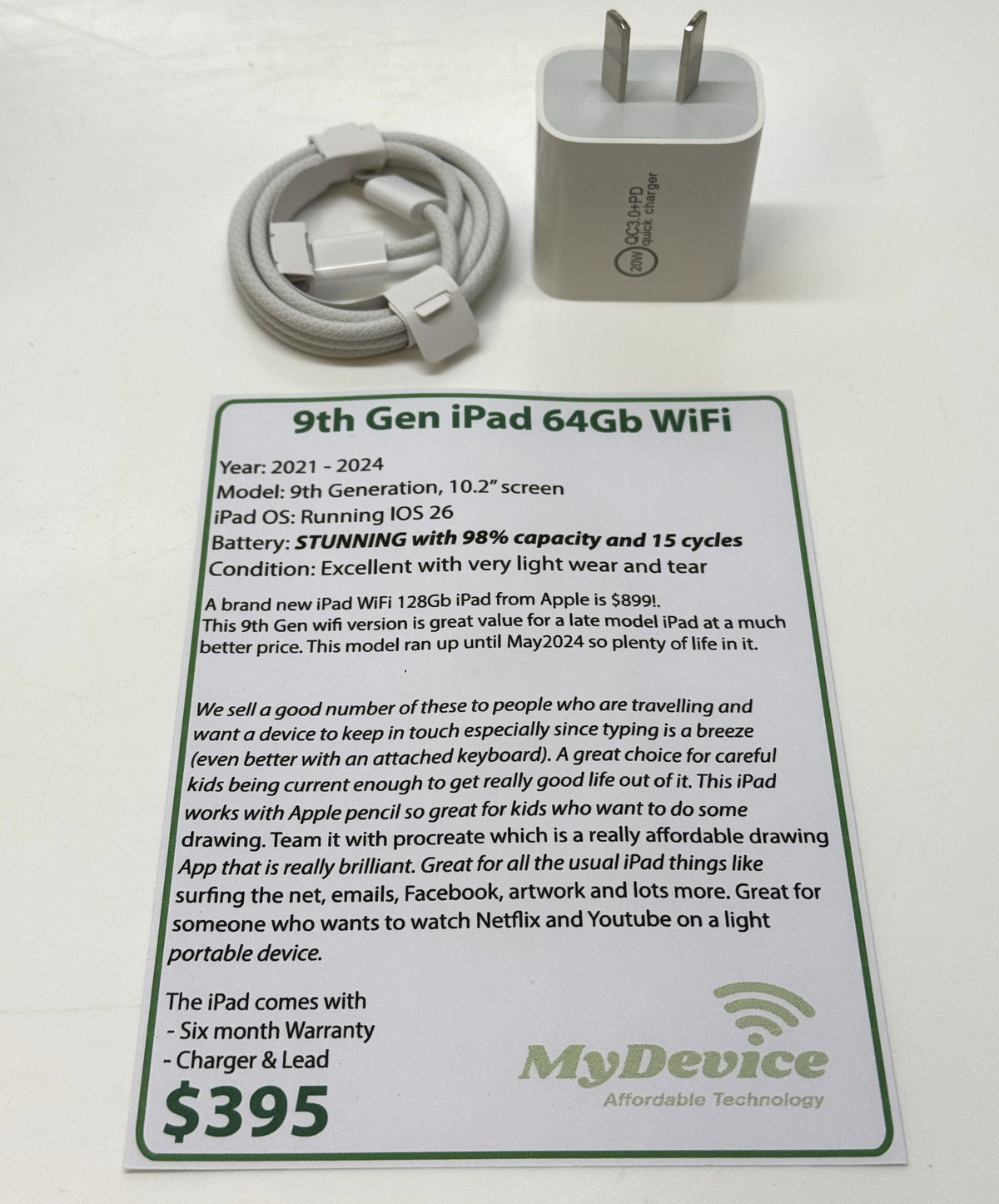iPad 9th Gen 64gb - WiFi
