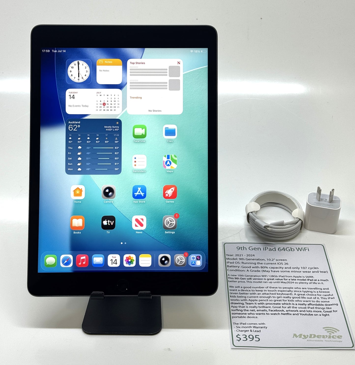 iPad 9th Gen 64gb - WiFi