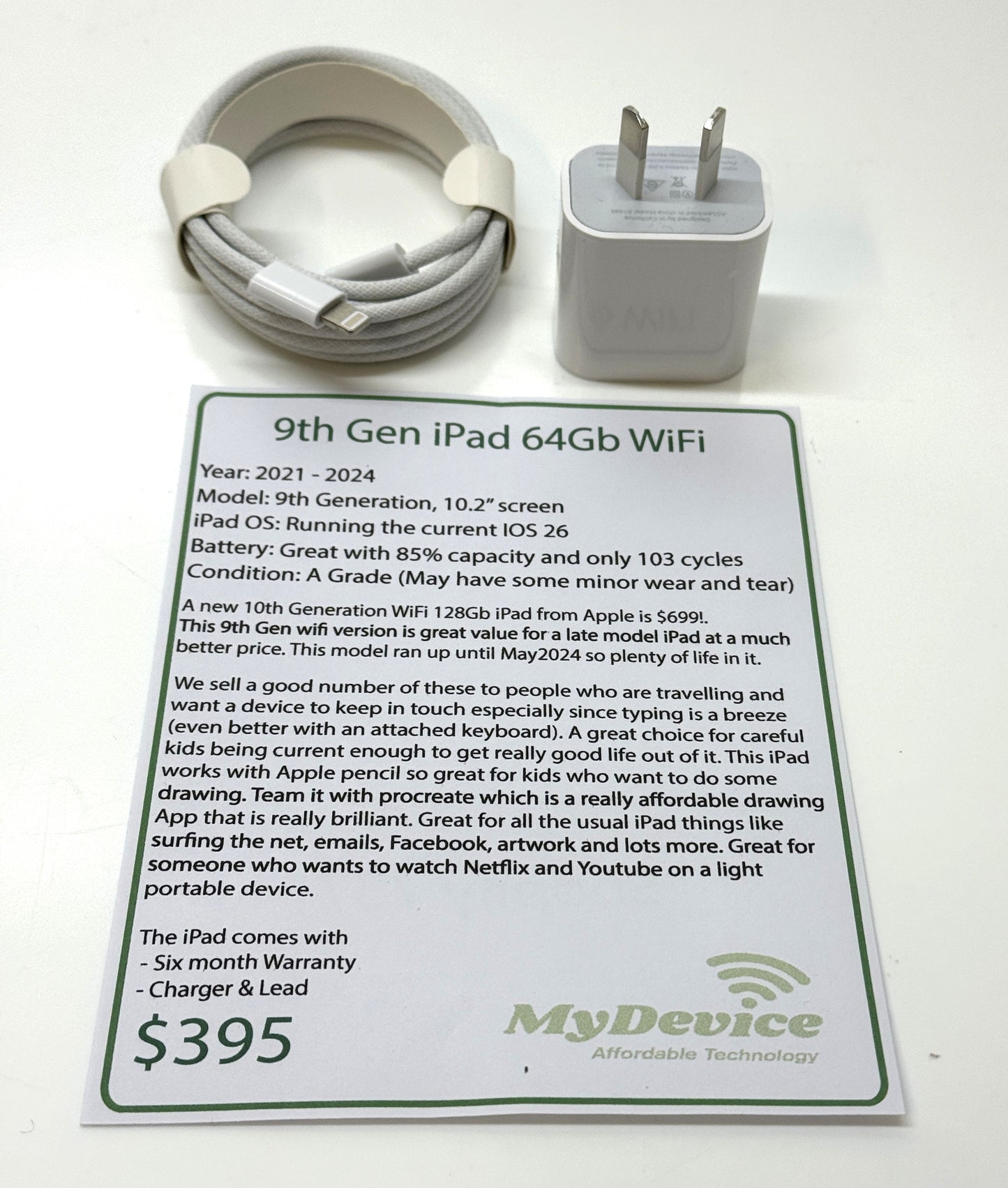 iPad 9th Gen 64gb - WiFi