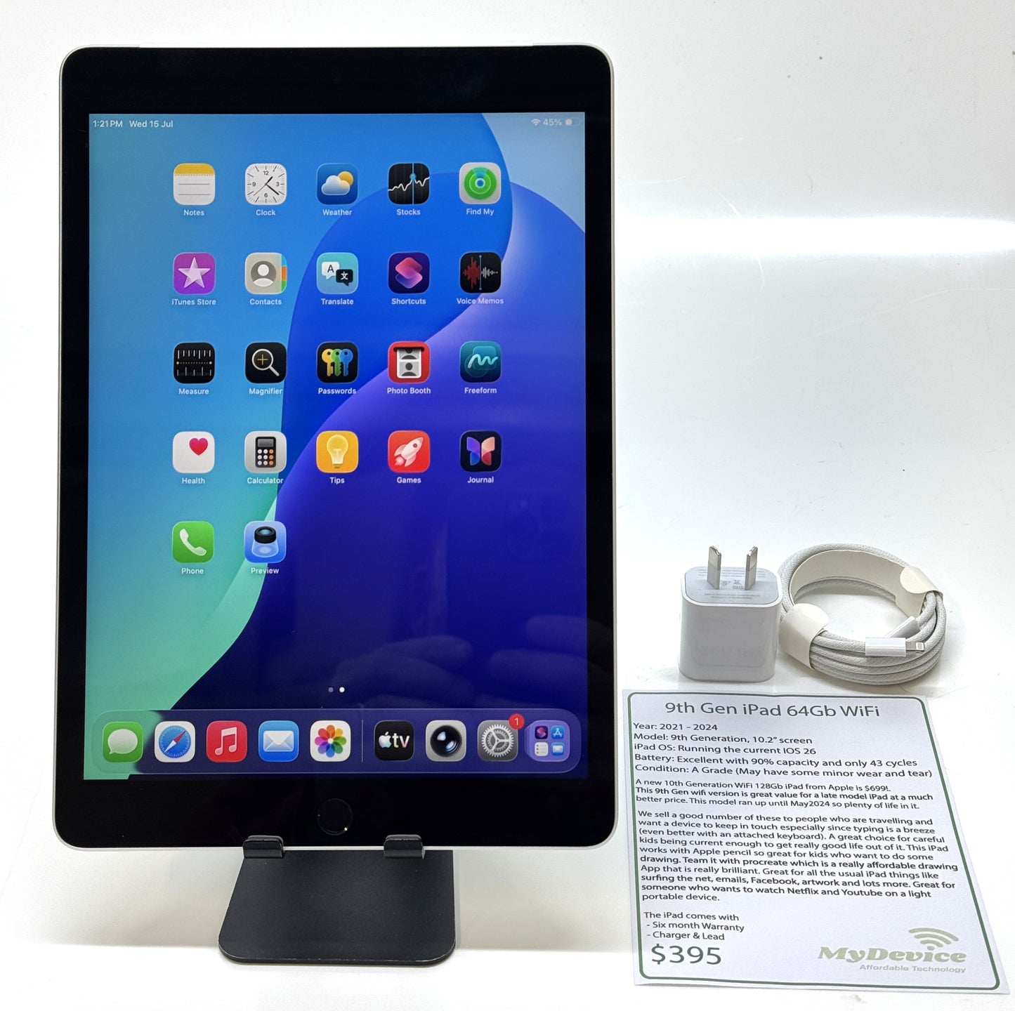 iPad 9th Gen 64gb - WiFi