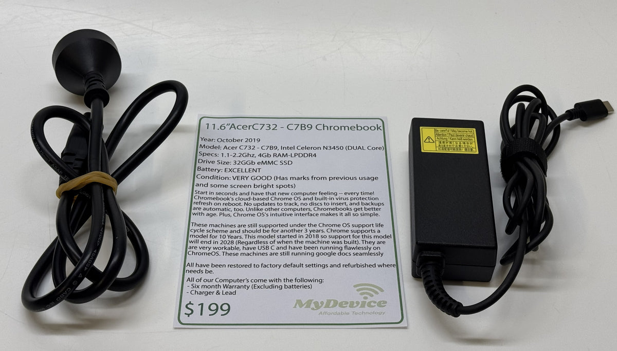 11.6" Acer C732 - C7B9 Chromebook