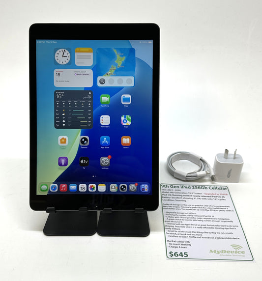 iPad 9th Gen 256GB - WiFi & CELLULAR