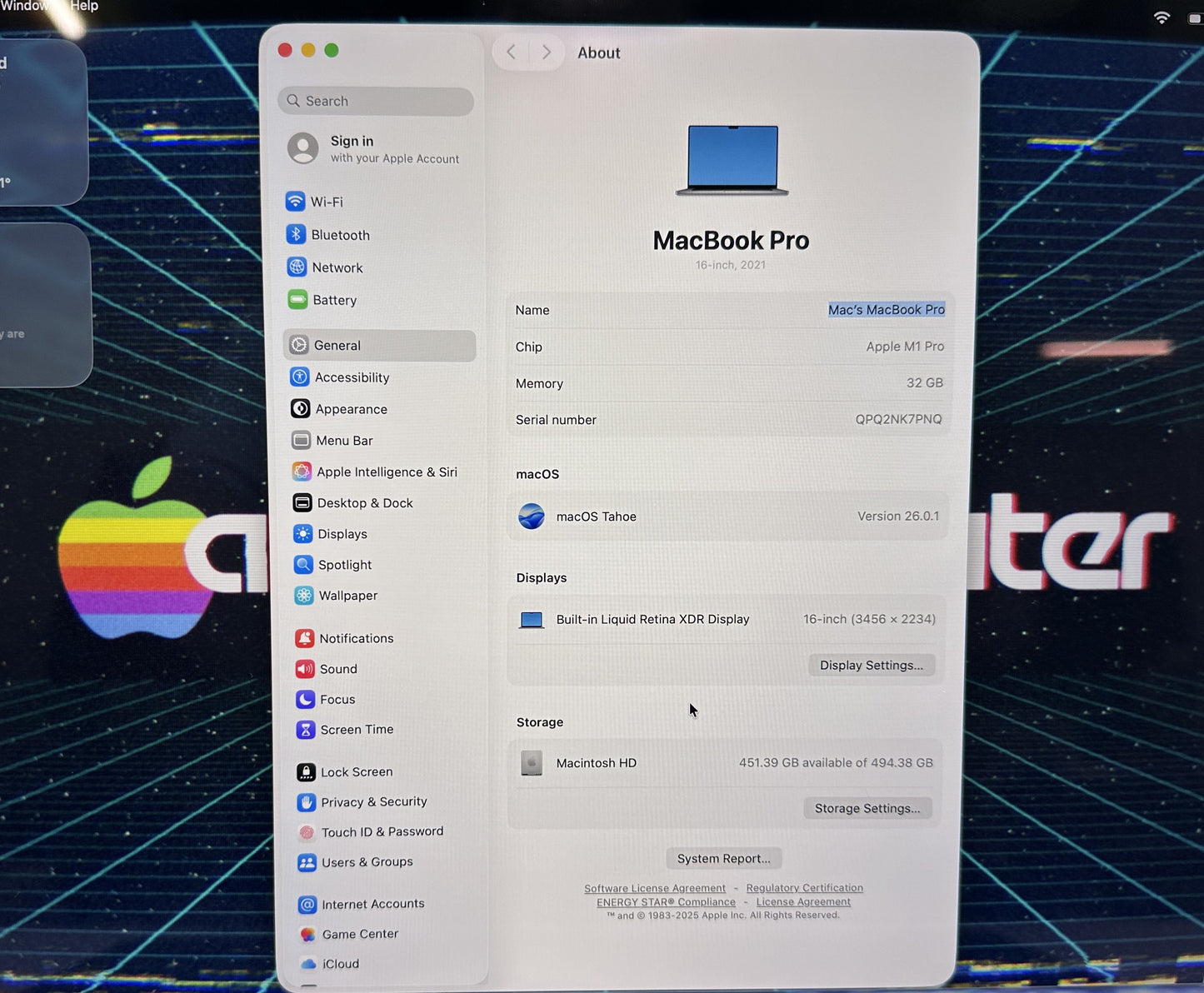 16" MacBook Pro M1 PRO 2021-2023