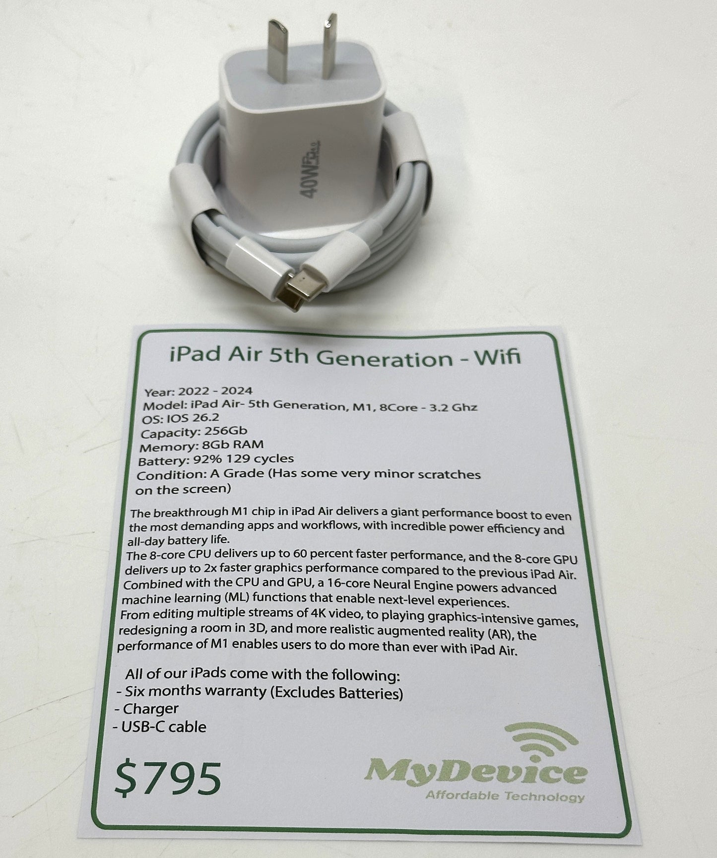 iPad AIR 5th Gen 256Gb - WiFi