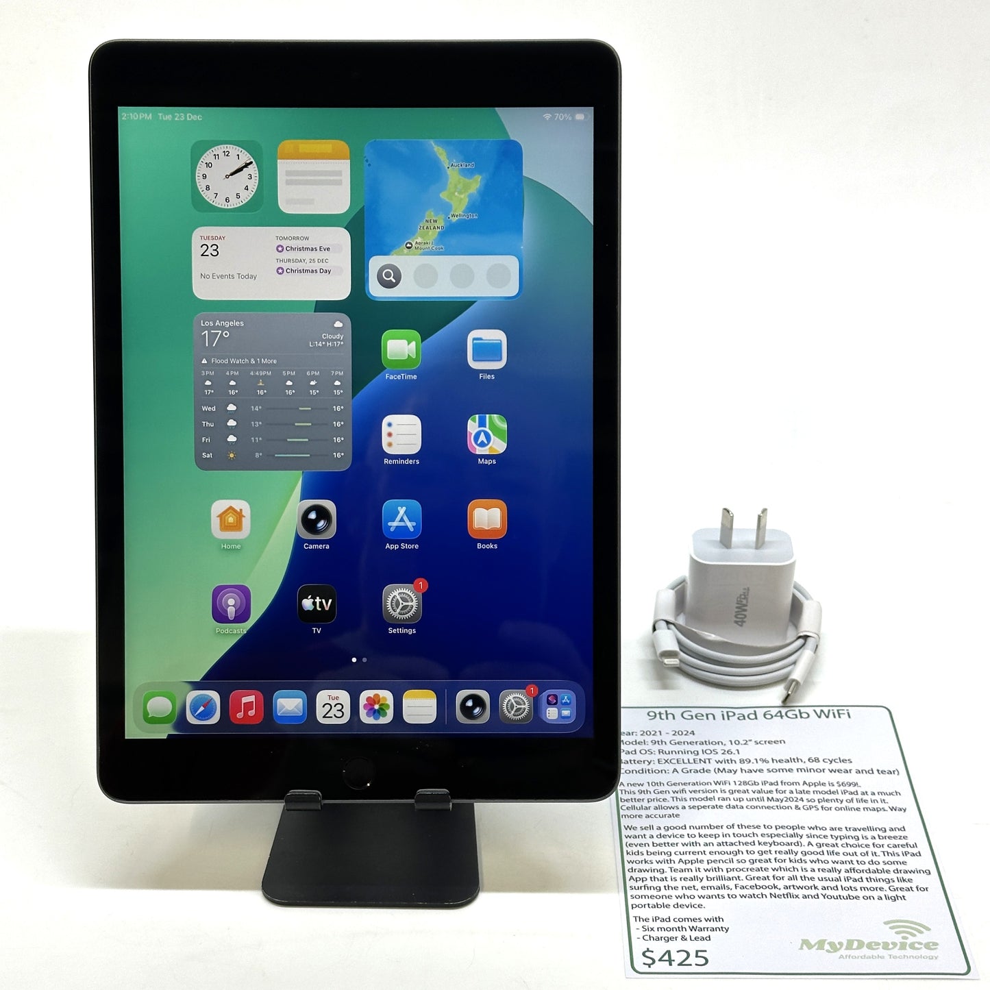 iPad 9th Gen 64gb - WiFi