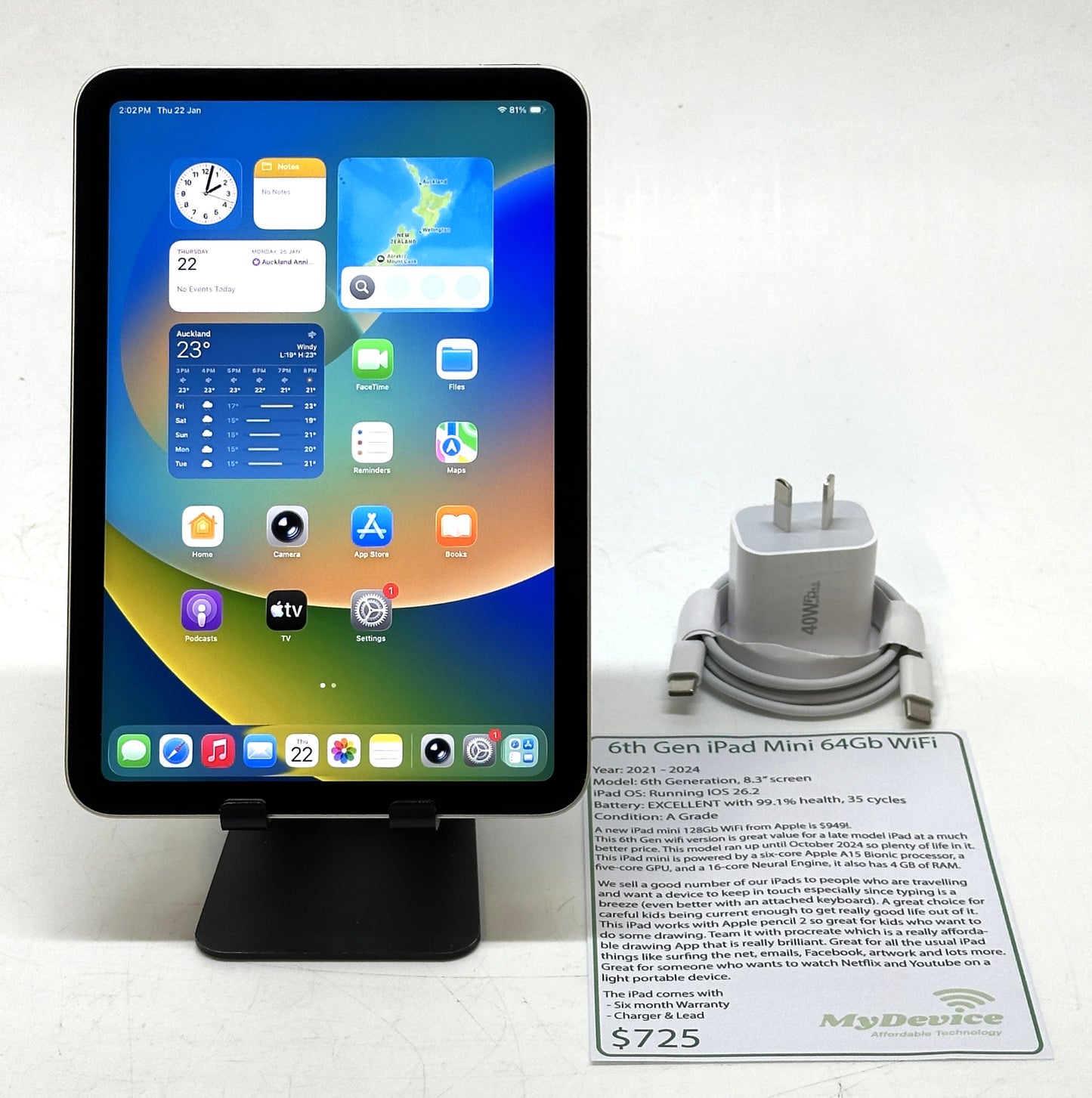 iPad mini 6th Gen 64gb WiFi