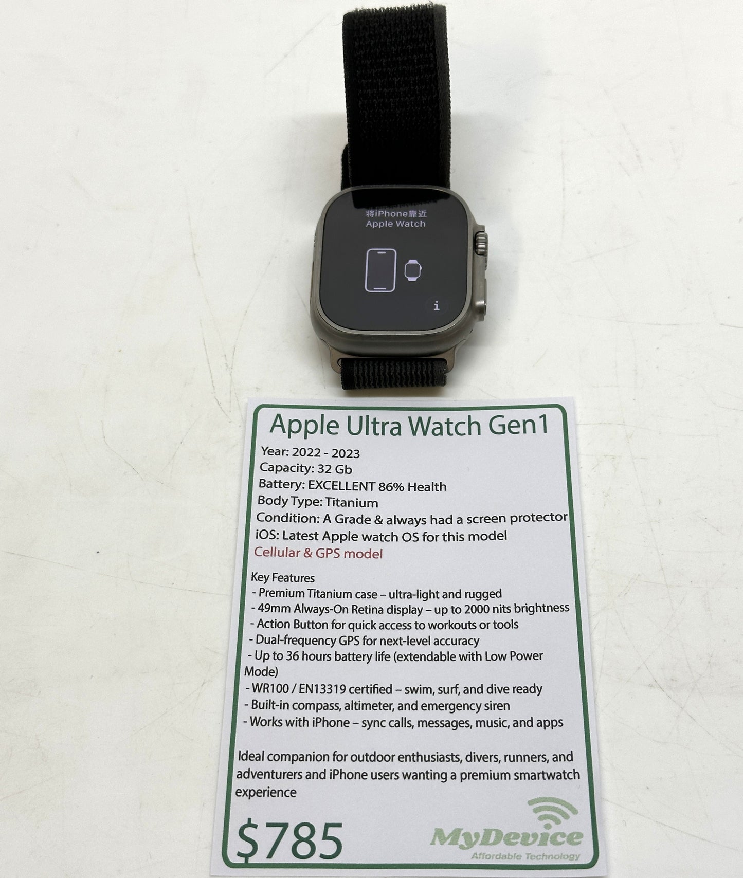Apple Watch Ultra - Titanium - 49mm - Cellular/GPS - PRICE REDUCED!!! Now $690