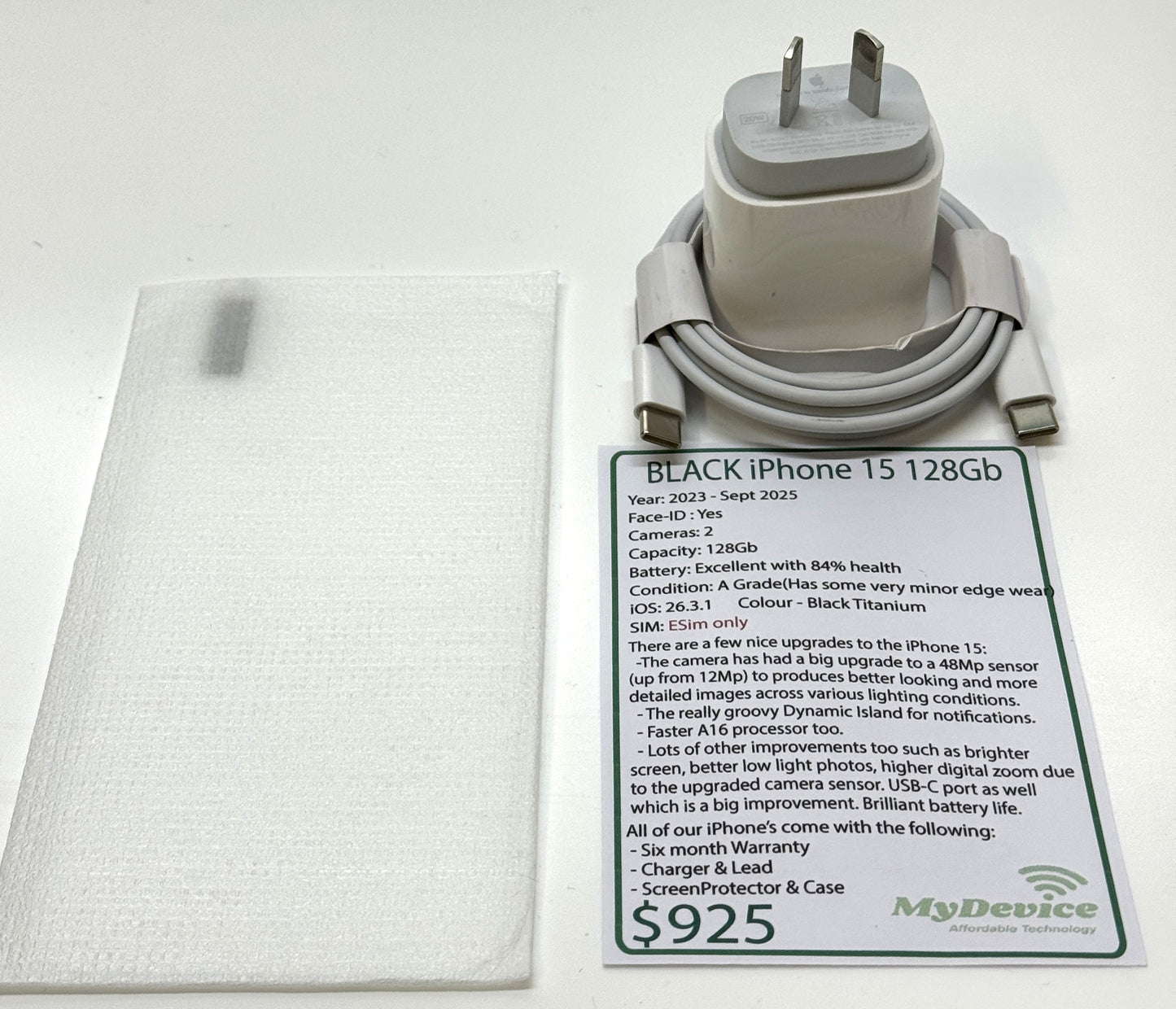 iPhone 15 128Gb E-SIM only model