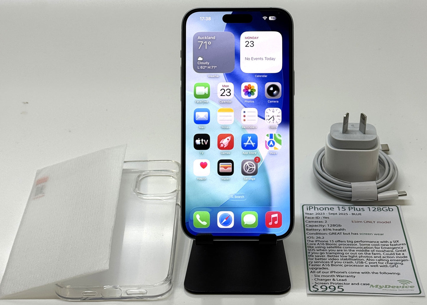 iPhone 15 PLUS 128gb  eSIM ONLY model