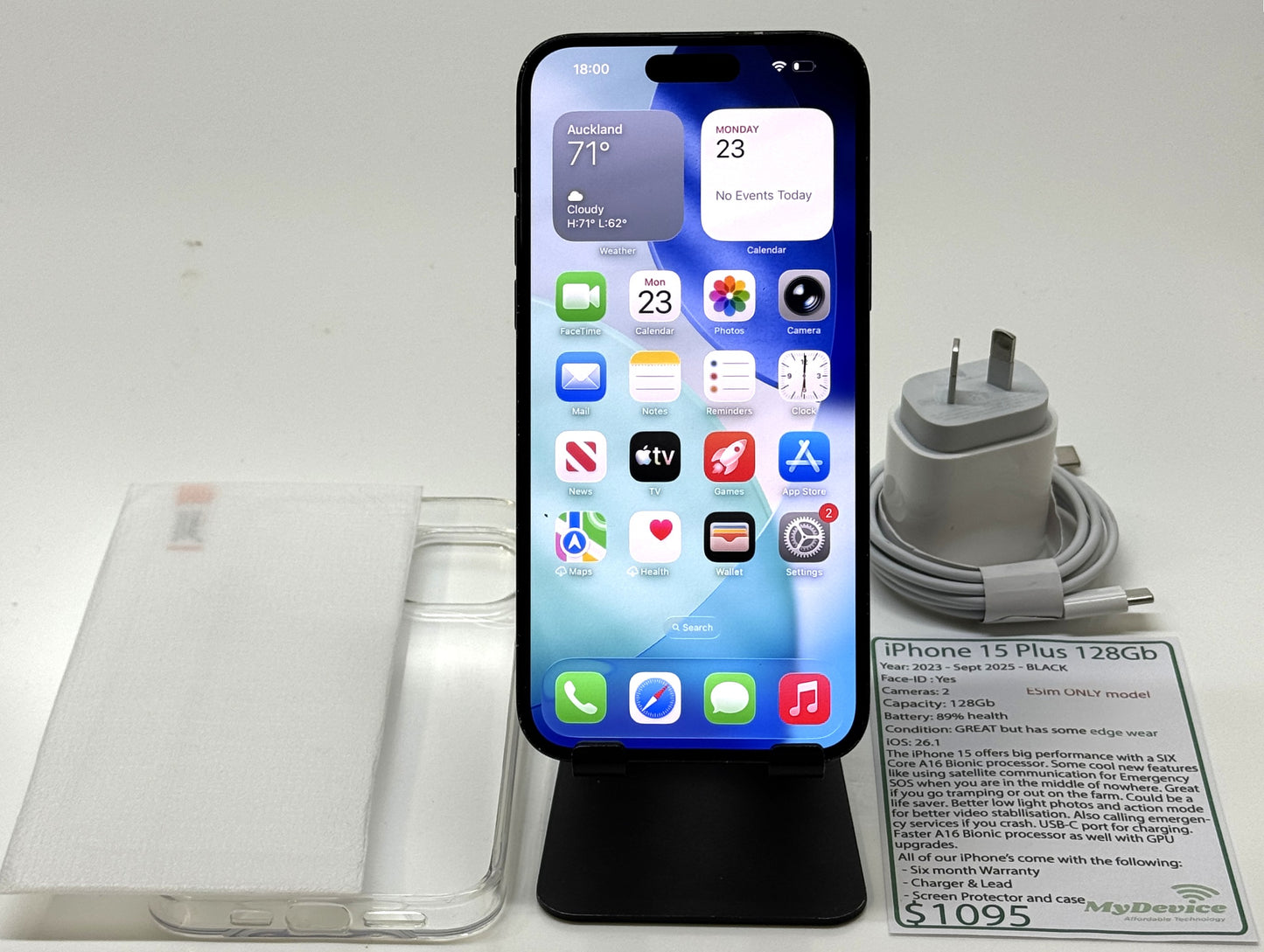 iPhone 15 PLUS 128gb  eSIM ONLY model