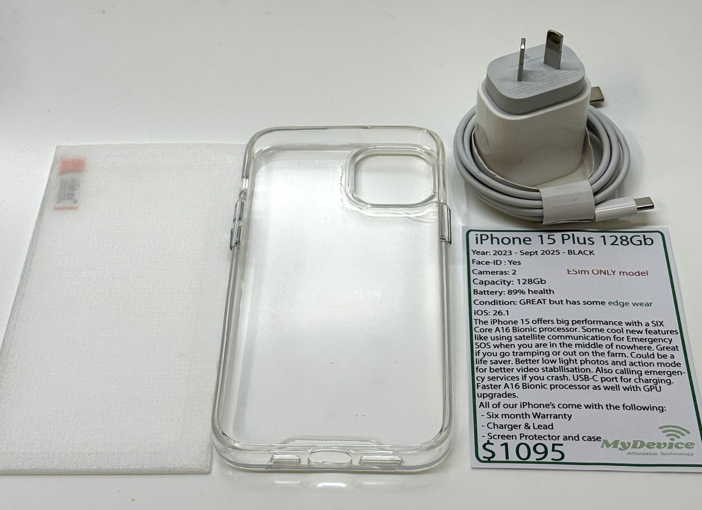 iPhone 15 PLUS 128gb  eSIM ONLY model